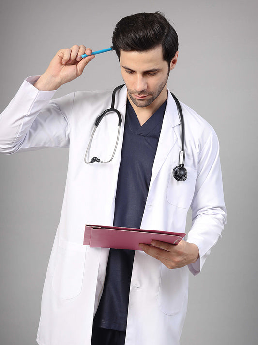 Men White Doctor Coat - Full Sleeves