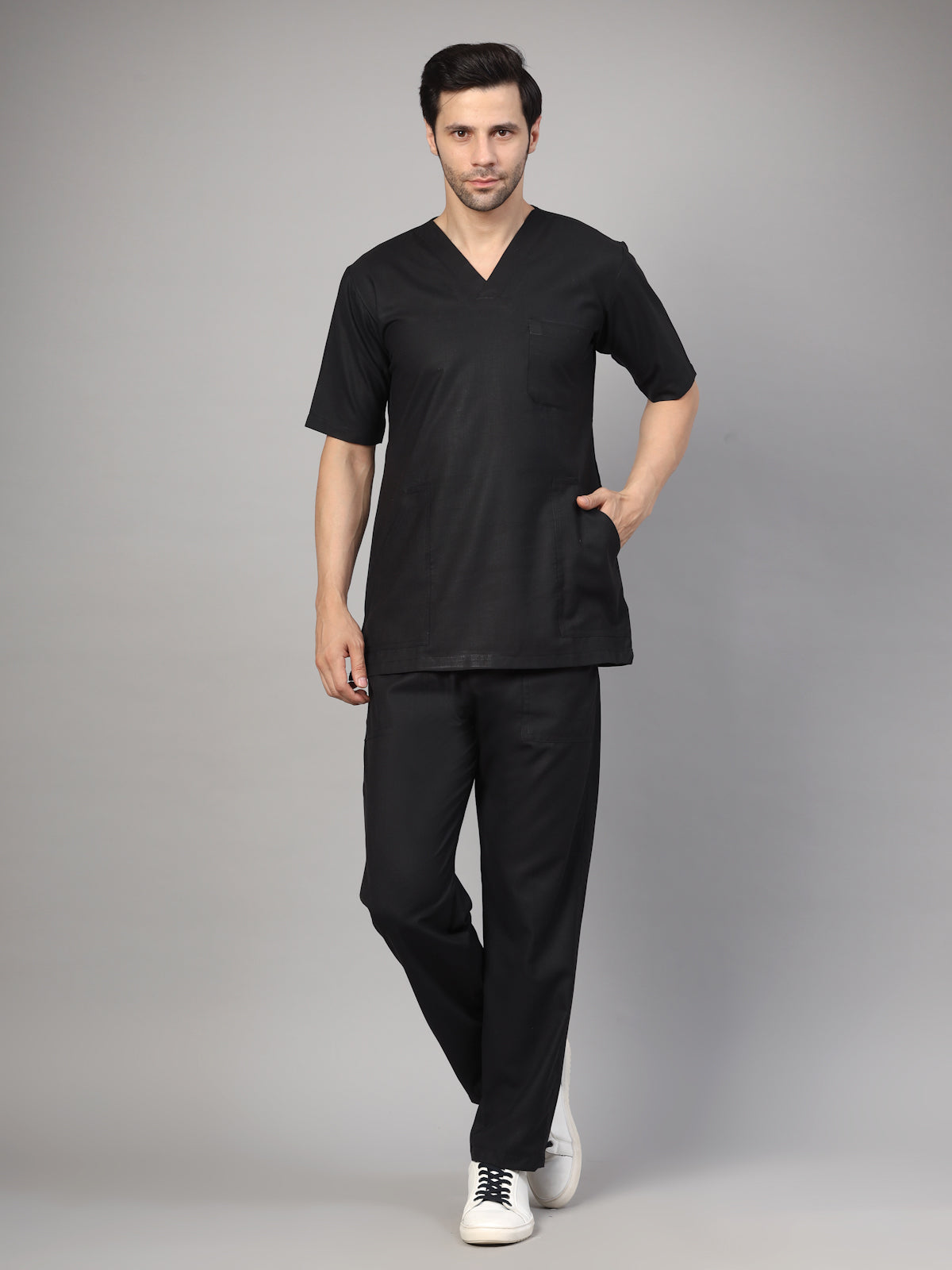 Men Black OT Scrubs