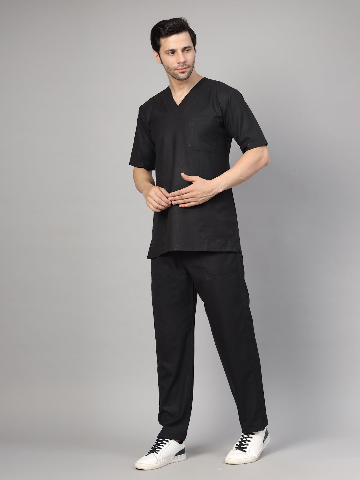Men Black OT Scrubs