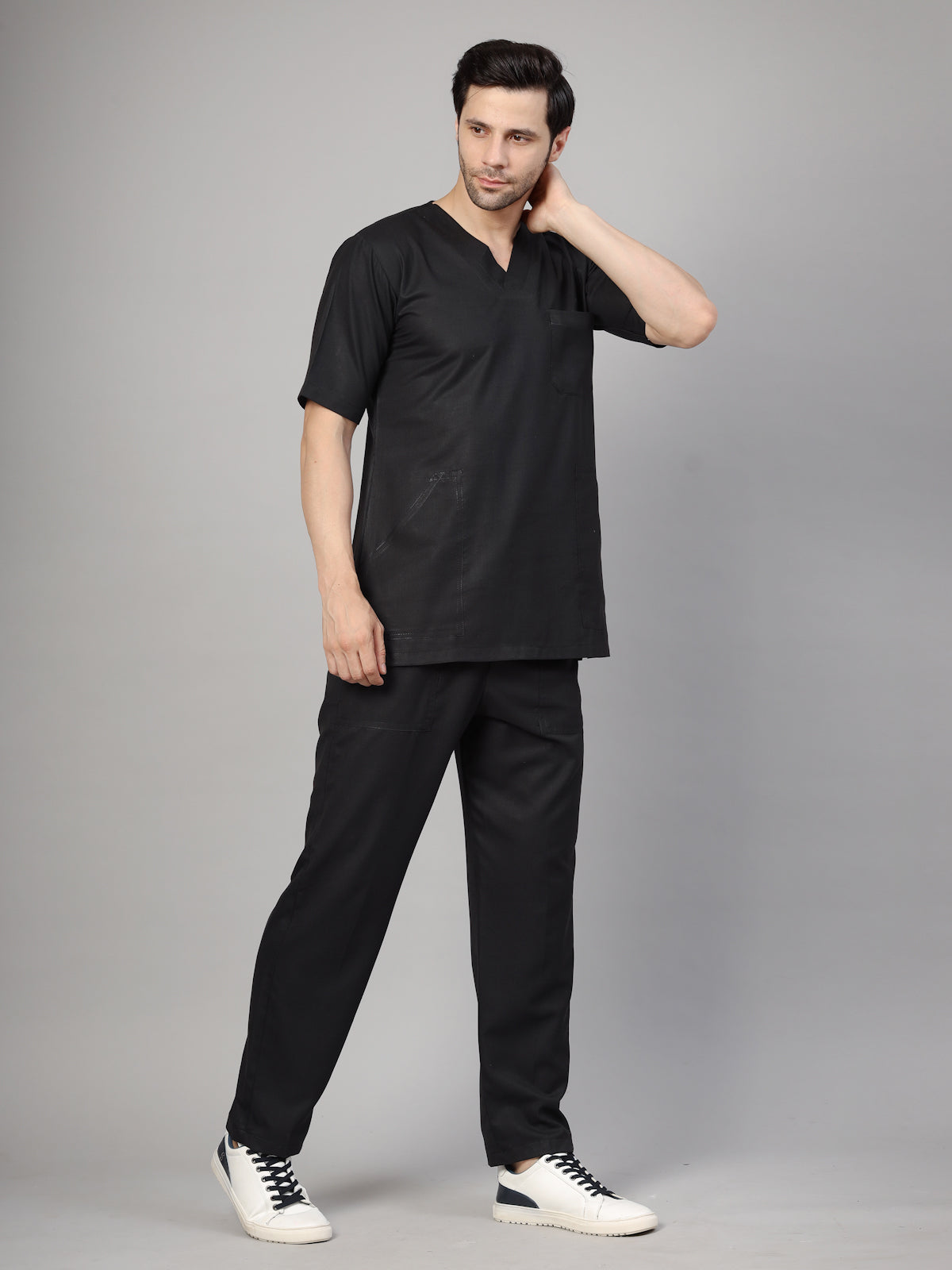 Men Black OT Scrubs