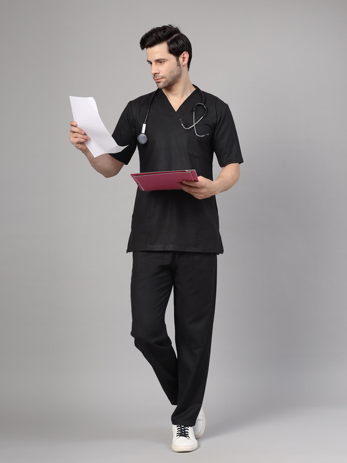 Men Black OT Scrubs