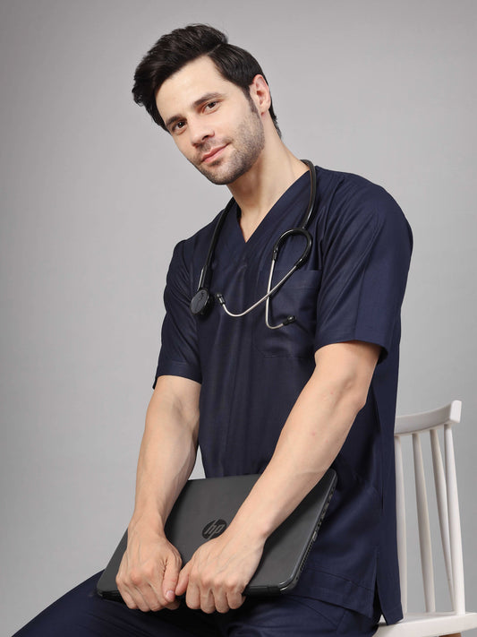 Men Navy Blue OT Scrubs