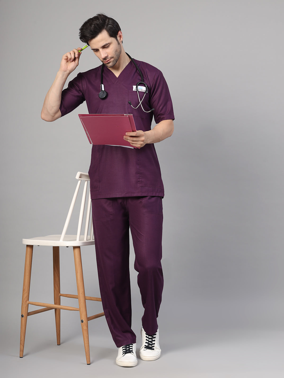 Men Purple OT Scrubs
