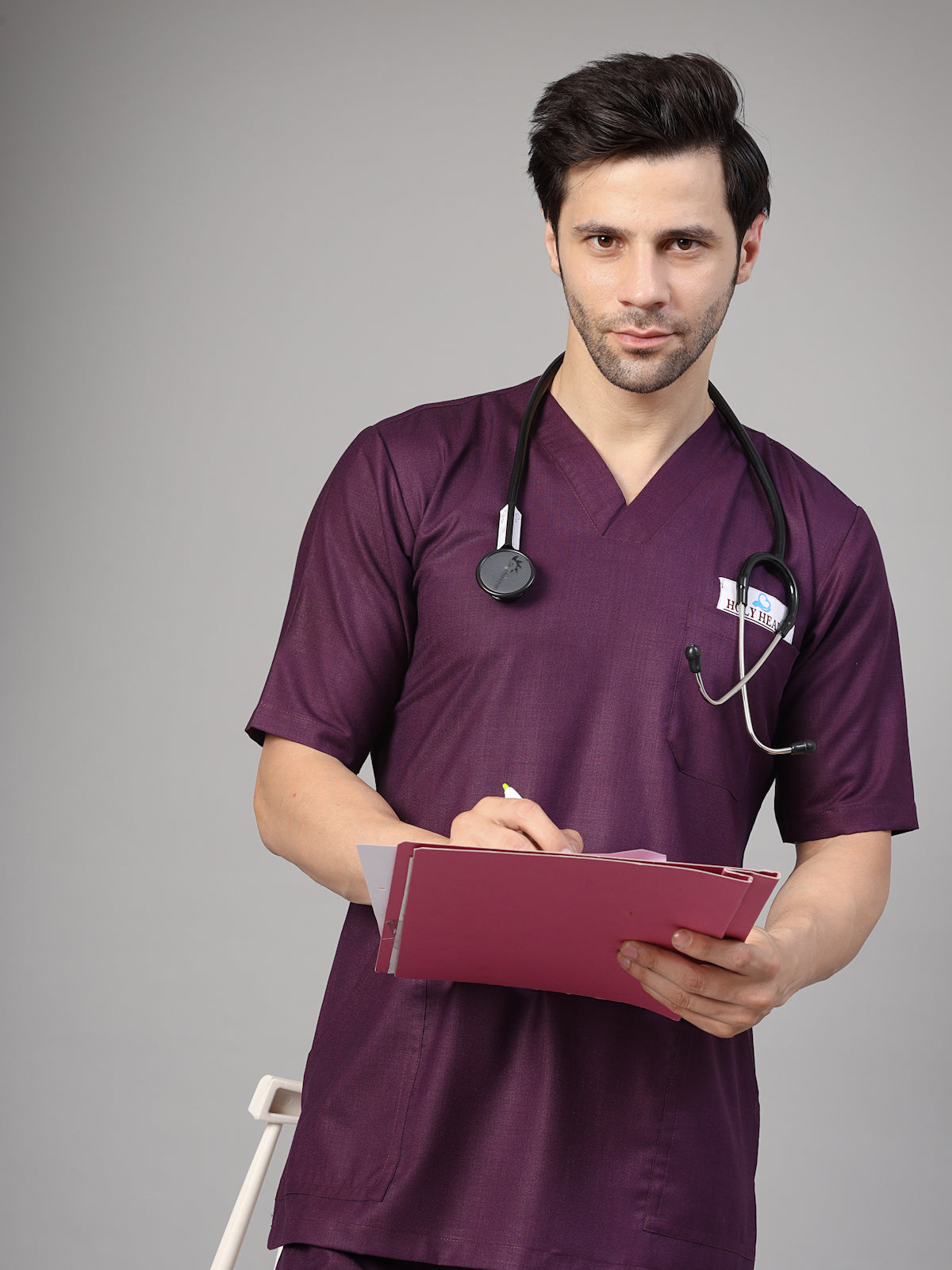 Men Purple OT Scrubs