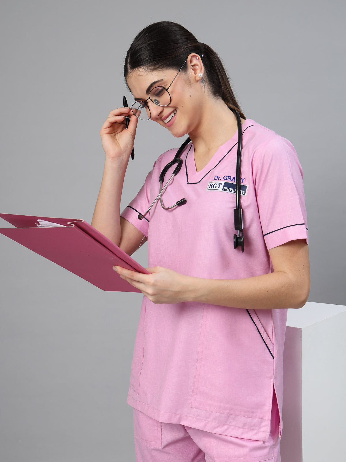 Women Pink OT Scrubs