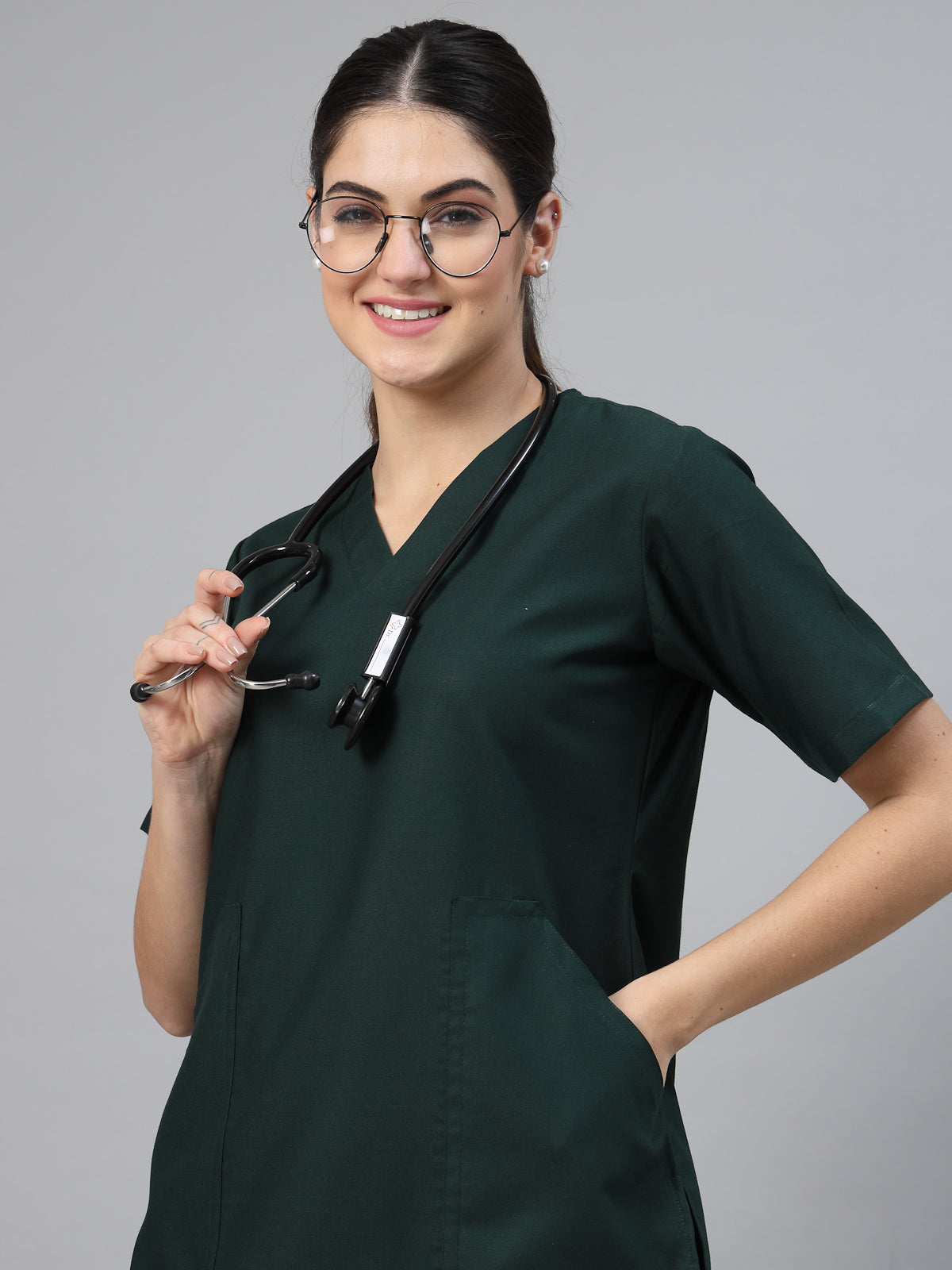 Women Dark Forest Green OT Scrubs