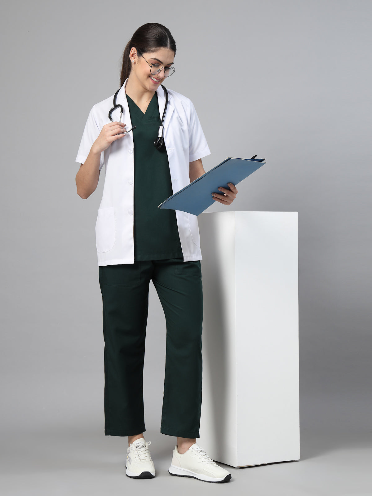 Women Dark Forest Green OT Scrubs
