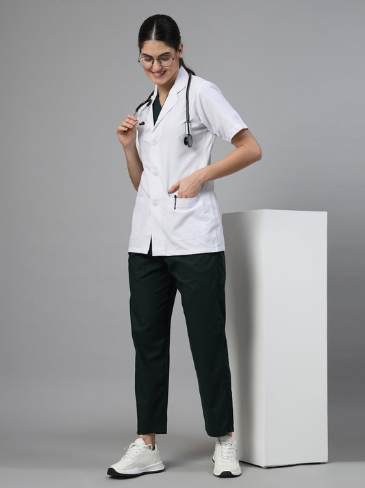 Women White Doctor Coat - Half Sleeves