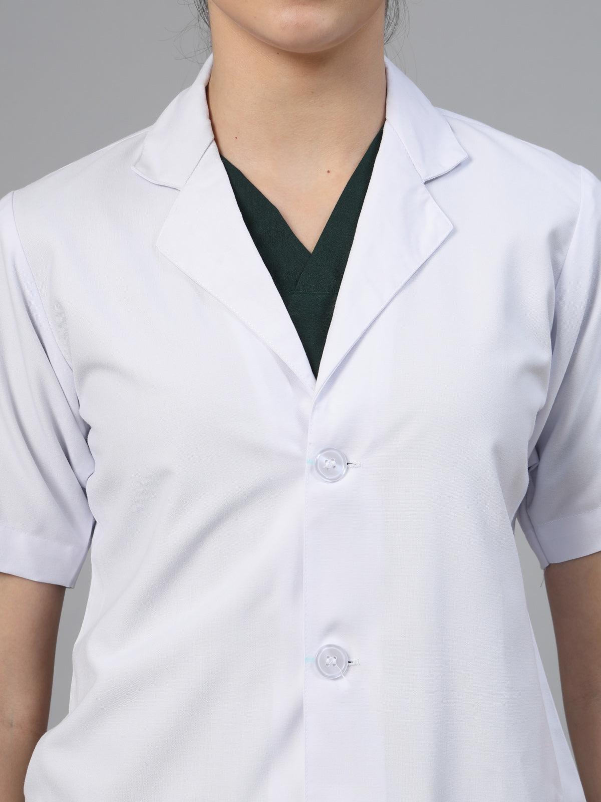 Women White Doctor Coat - Half Sleeves