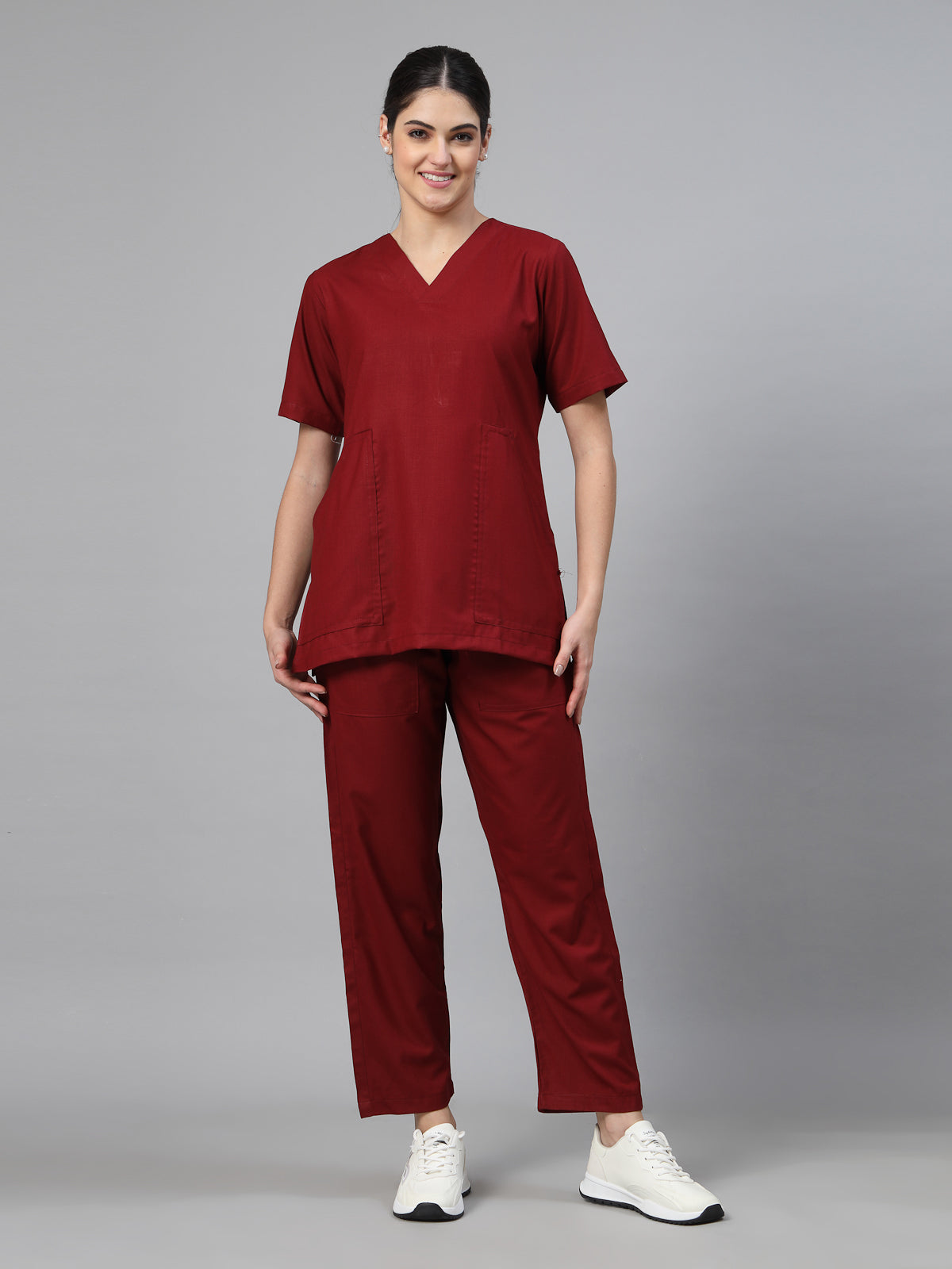 Women Bright Maroon OT Scrubs