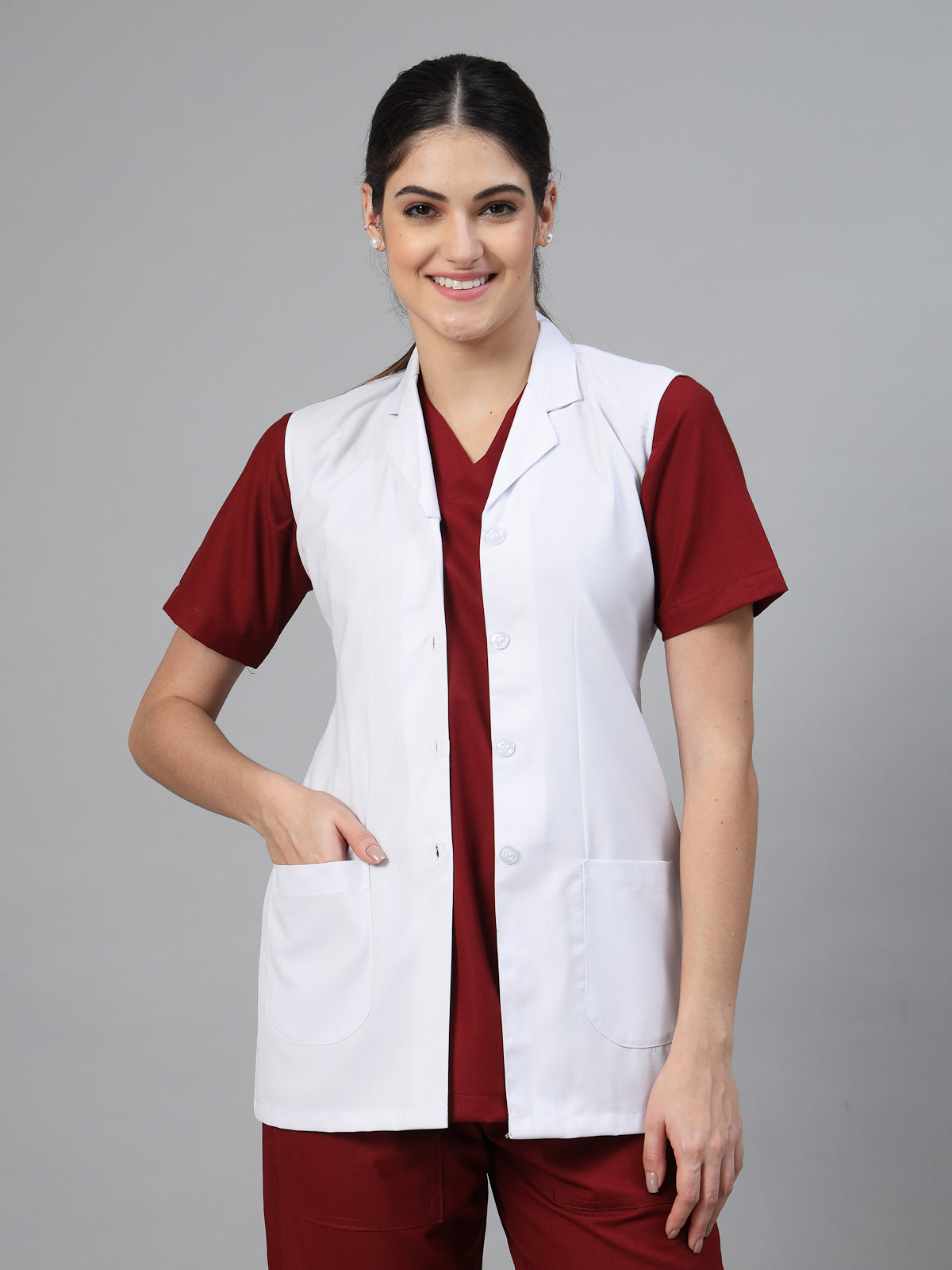 Women White Nurse Coat