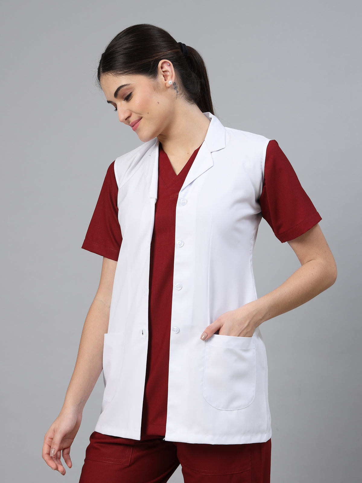 Women White Nurse Coat
