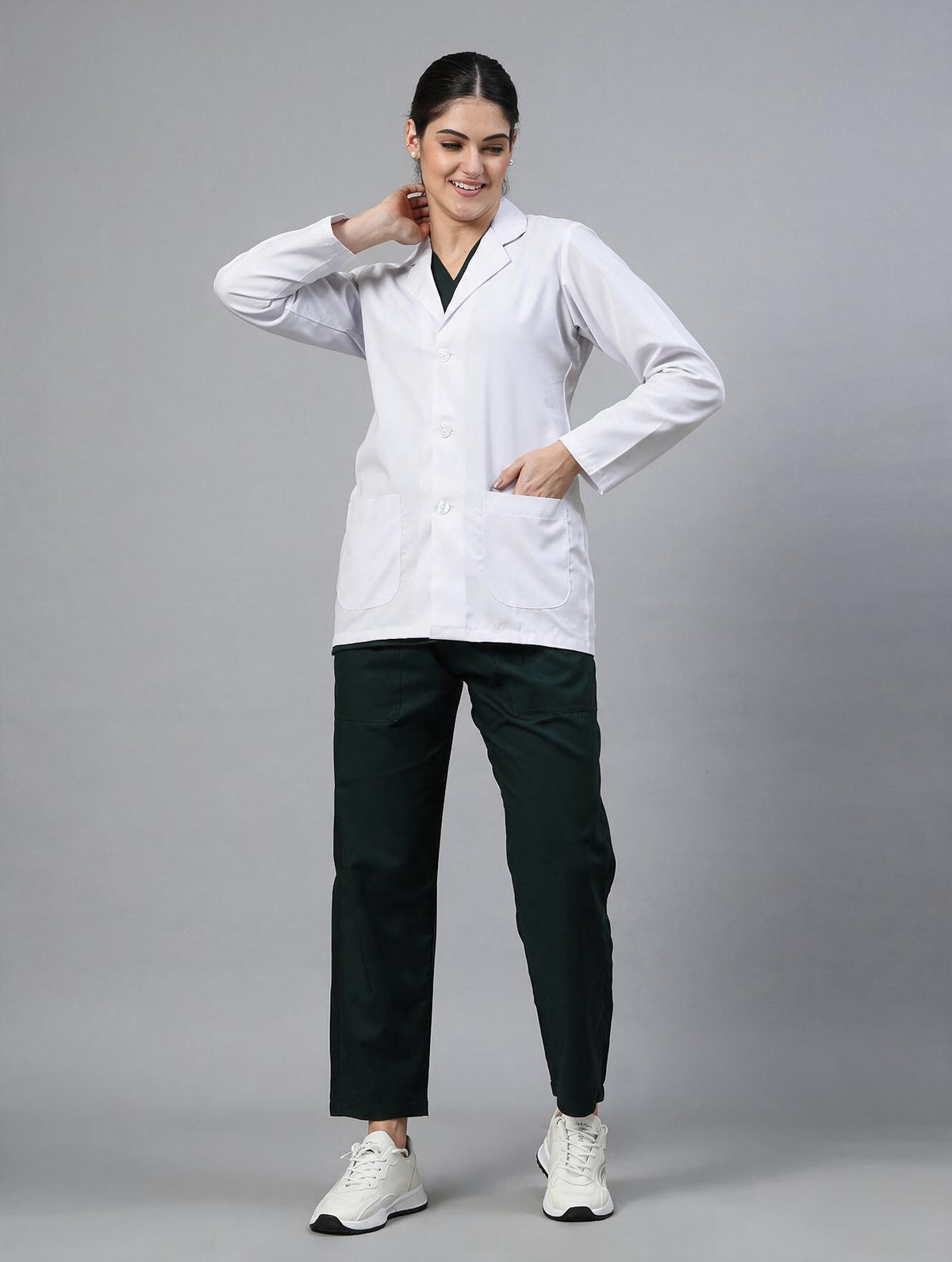 Women White Doctor Coat - Full Sleeves